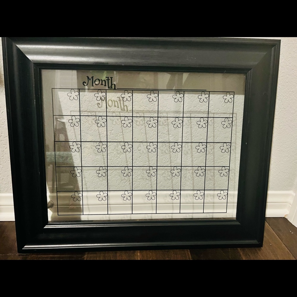 Glass wall calendar